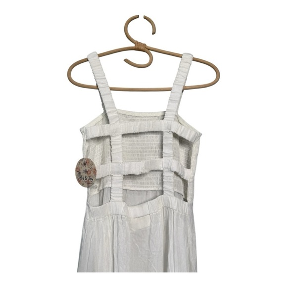 Jolie & Joy Sleeveless Smocked Open Caged Back Tiered Gauze Maxi Dress NWT - Picture 7 of 13